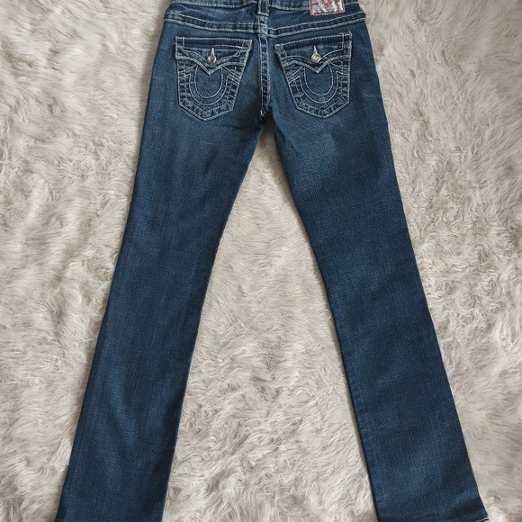 True Religions Women's Blue Disco Billy Big T Denim Jeans Siz 25 - Picture 4 of 11